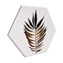 Hexagon Dibond Kubistika - Golden Leaf