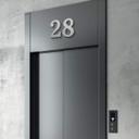 Números de aluminio Dibond - Números de casa - Efecto plata