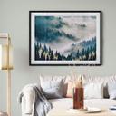Póster Niebla misteriosa en el bosque - SpaceFrog Designs