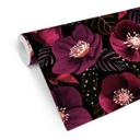 Tapet med mønster Blomsterpragt i lilla toner - Anis-illustration
