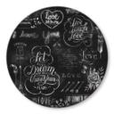 Tableau en verre World of good feelings - Rond