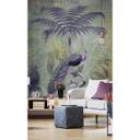 Livingwalls papier peint photo ARTist Peacock Jungle avec Jungle et paons vert, violet, gris