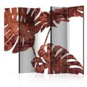 Screen room divider - Spice Monstera, 5-delt - 225x172 cm