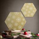 Hexagon - Alu-Dibond guld snefnug