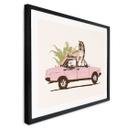 Póster tigre sobre coche rosa - Bodart