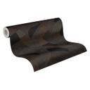 Papier peint intissé formes géométriques noir marron papier peint mural géométrique
