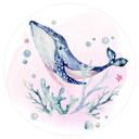 Sticker mural Kvilis - Orque curieuse - Rond