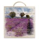 Cuadro de madera campo de lavanda - 40x41,5 cm