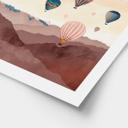 Póster Volando alto con los globos aerostáticos - Goed Blauw