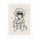Póster Gato relajado con gafas de corazón - Royle