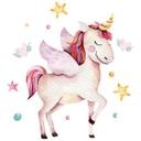 Sticker mural Kvilis - Licorne ailée