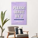 Akrylbillede Please leave by 9 - Fritsch