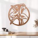 Decoración floral de pared flor de cala - madera de caoba