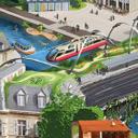 Fototapet aerroscape - Berlin Solarpunk