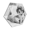 Hexagone - Alu-Dibond Keane-Eye - A chick a click and a curl