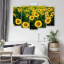 Lærredstryk 5 styk, Sunflowers Meadow