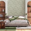 Non-woven tapet i grøn 3D-look skalaer vintage brugt look geometrisk 