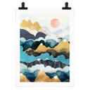 Póster pico de montaña por encima de las nubes - SpaceFrog Designs