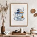 Plakat Størrelse på bølge-te i Hokusai-stil - Trinidad