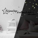Sticker mural - Il est grand temps... incl étoiles fluorescentes