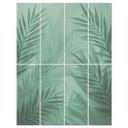 Separador de ambientes, biombo, pantalla de privacidad colgante Hojas de palmera verde