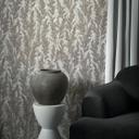 blomster- og fleecetapet Naturlig Opulens i sølv