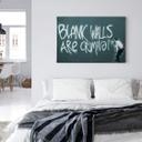 Canvasbillede Banksy - Blank walls are criminal