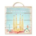 Cuadro de madera Rivers - Barcelona - 40x41,5 cm