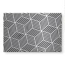 Geborsteld Alu-Dibond met goud-, zilver- & kopereffect - Geometrisch lijnenpatroon