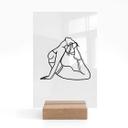 Bordskærm Yoga - King Cobra Line Art
