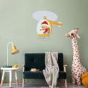 Wallsticker Sandman i en helikopter