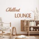 Letras de madera moderno chillout lounge de madera de caoba