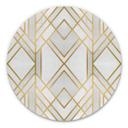 Tableau sur alu-Dibond Fredriksson - Art déco : Géométrie dorée - Rond