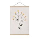 Póster de tela Planta delicada con flores amarillas - Goed Blauw