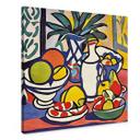 Lærredsprint - Mælk og frugt - Inspireret af Matisse - Zamart