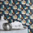 Rasch papier peint intissé, papier peint à motifs Salsa bleu nuit