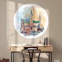 Wallsticker Hamborg - Rund - Elsk din by