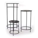 Blumentreppe Beistelltisch Gartendeko Rund 3er-Set