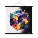 Póster de tela Heine - Cubo mágico - Cubo de Rubik - Cuadrado