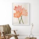 Plakat Farverige lotusblomster - Kubistika