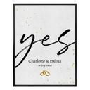 Plakat Højtid - Yes + personlig tekst