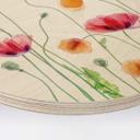 Cuadro de madera flores - Amapolas de colores redondas - Disher