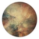 Cuadro de madera Niebla abstracta en luz dorada - Schmucker - Redondo