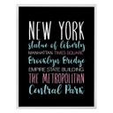 Póster New York palabras