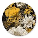 Glasbillede - Blomsterpragt i okker - Jaszke