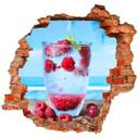 3D Wallsticker Tropical Raspberry