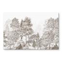 Spatscherm bos met boslandschap in beige - Ms Tiff
