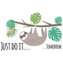 Sticker Mural Paresseux – Just do it...tomorrow 