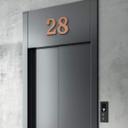 Números de aluminio Dibond - Números de casa - Efecto cobre