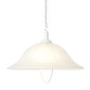 Pendelleuchte Gregor, weiß, 180 x 40,5 cm, Glas Pendellampe, dimmbar